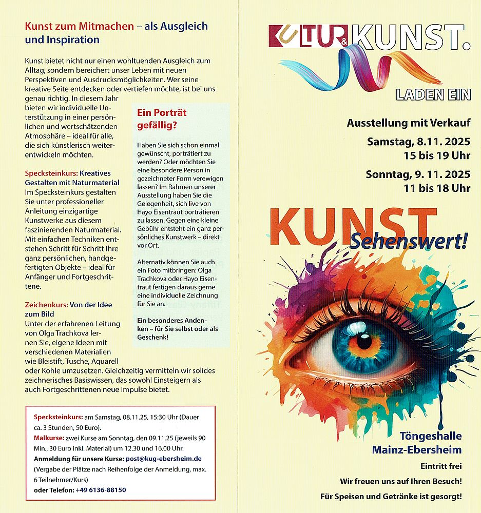 Flyer aussen Kunstausstellung 2025